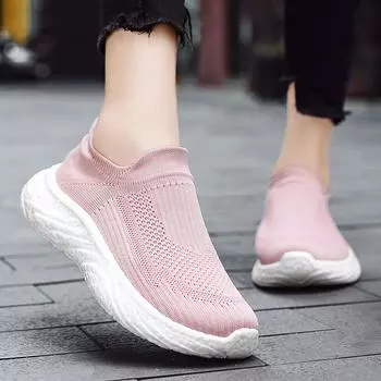 Men s Sneakers 2024 Men New Sports Flat Bottomed Fashionable Breathable Hiking Anti Slip Outdoor Work Fitness Mesh Casual Shoes 36 серый