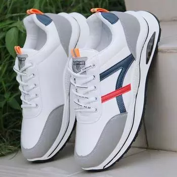 Men s sneakers 2025 new casual Korean version trendy fashion breathable outdoor board shoes trendy shoes men s shoes 39 белый