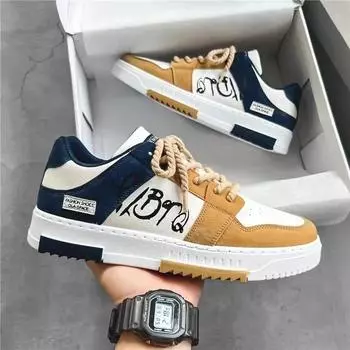 Men s Sneakers Casual Skate Shoe Outdoor Anti Slip Training Shoes for Men Light Walking Shoes Vulcanized Shoes Zapatillas Hombre 39 синий