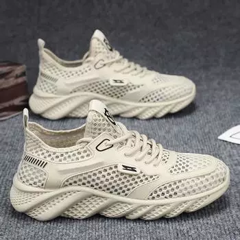 Men s Sneakers Mesh Hollow Out Breathable Casual Shoe Outdoor Non-Slip Wading Shoes for Men Light Sport Running Shoes Tenis 2024 39