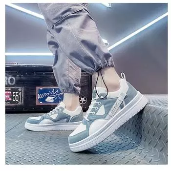 Мужские кроссовки сетчатые мужские удобные мужские повседневные туфли осень-весна 2024 модные туфли для мальчиков легкие вулканизированные повседневные кроссовки 39 синий