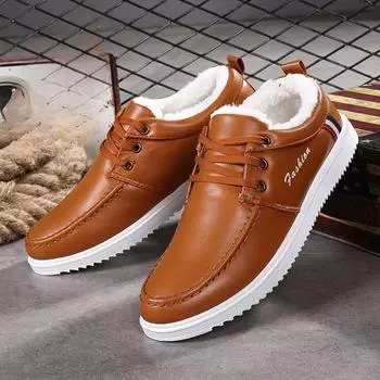 Men s Snow Boots Casual Male Winter Shoes Warm Cold Proof Lace Up Work Original Deals New in Sale Thick Plush Footwear Anti Slip 39