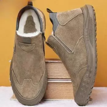 Men s Snow Boots Fashion Warm Cold Proof Male Winter Shoes High Top Sale Luxury New in Brands Fur Original Deals Thick Plush 39