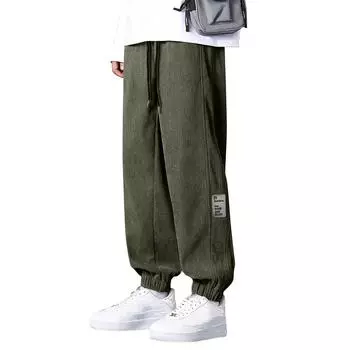 Men s Solid Color Loose-Fitting Sweatpants Men s Casual Fashion Sweatpants L
