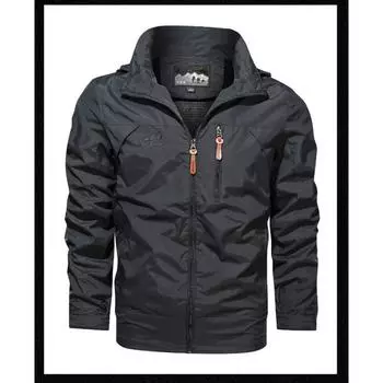 Men s Sports Jacket Men s Spring and Autumn New Solid Color Casual Windproof Waterproof Jacket Winter Jacket. M