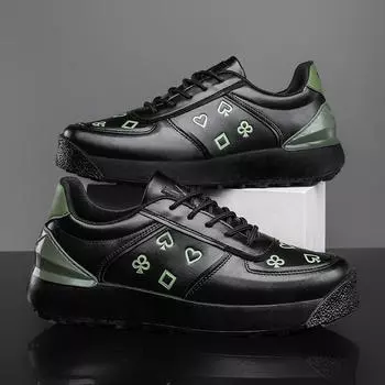Men s Sports Leather Sports Shoes, Casual, Fashionable, Comfortable, Versatile Casual Shoes, Black Outdoor Dirt Resistant Shoes 39