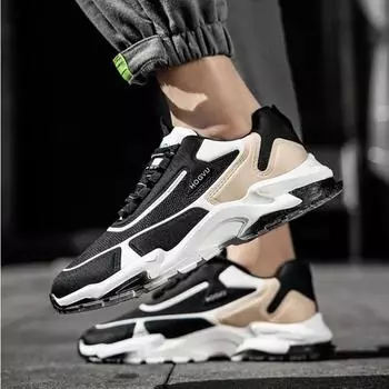 Мужская спортивная обувь 2024 года, популярный стиль, весна и осень, новая модная обувь, повседневная мужская обувь для бега 39 чёрный