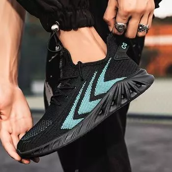 Men s Sports Shoes 2024 Spring Outdoor Breathable Thick Soles Fashion Mesh Shoes Casual Walking Vulcanized Shoes Zapatos Hombre 39 красный