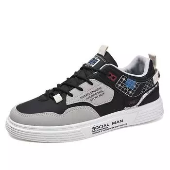 Мужская спортивная обувь Повседневная легкая кожаная обувь с нескользящим дышащим верхом на шнуровке для ходьбы мужская обувь для фитнеса мокасины 44