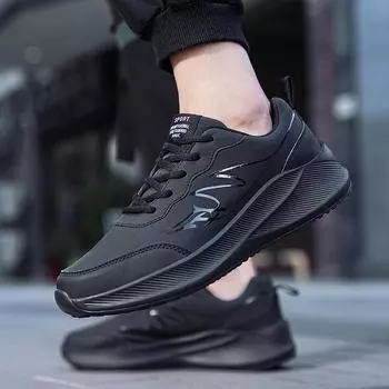 Men s Sports Shoes Casual Walking Shoes Light Running Shoes Outdoor Men s Large Light Appearance Black Plush Shoes Large Shoes 39 чёрный