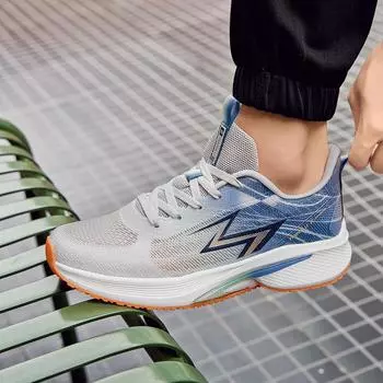 Men s Sports Shoes Comfortable Breathable Cushion Training Shoes High-Quality Non-Slip Outdoor Sneaker Marathon Running Shoes 39 серый