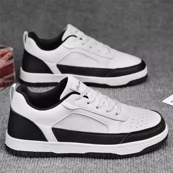 Men s Sports Shoes Thick Bottom Casual Laces White Footwear Wear-resistant Water Proof Non-slip Fashion Flat Spring and Autumn 39