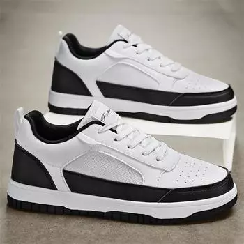 Men s Sports Shoes Thick Bottom Casual Laces White Footwear Wear-resistant Water Proof Non-slip Fashion Flat Spring and Autumn 39