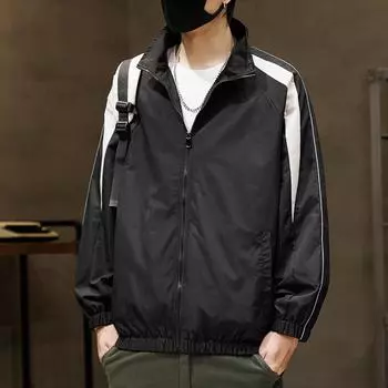 Мужская куртка свободного покроя весна-осень, модная трендовая куртка S серый