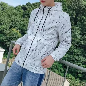 Мужская куртка с капюшоном на весну и осень, легкая повседневная куртка большого размера, удобная ветрозащитная куртка на молнии 6XL