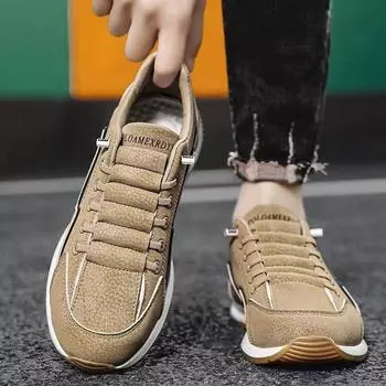 Men s spring and autumn low-top casual shoes, new men s shoes breathable sports and leisure board shoes, non-slip and wear-resistant Forrest Gump shoe 39 серый