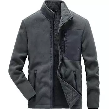 Мужская флисовая куртка весна-осень, теплая флисовая толстовка, новая мужская флисовая куртка M