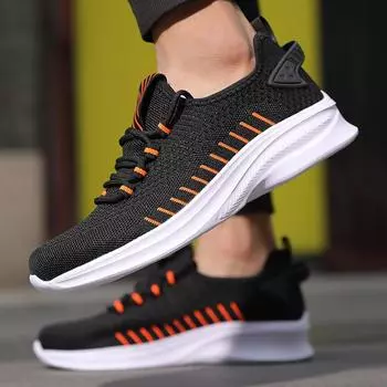 Men s spring and autumn new large size casual sports shoes comfortable fashion breathable walking light non-slip shoes 36