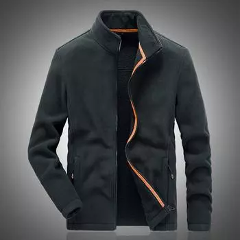 Мужская весенне-осенняя новая толстая куртка, теплая флисовая толстовка, мужская молодежная флисовая куртка, модная M