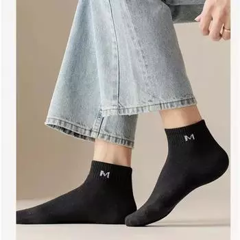 Men s Spring and Summer Cotton Deodorant Sweat Absorbing Socks 1 pair