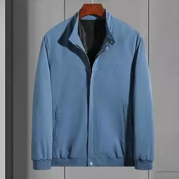 Мужская весенняя куртка больших размеров, новая деловая куртка среднего возраста с воротником-стойкой для мужчин M