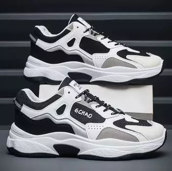 Men s spring, summer autumn breathable mesh sports casual running shoes men s student sports shoes M1001 39 чёрный