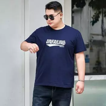 Мужская летняя хлопковая футболка с коротким рукавом, свободная повседневная, с круглым вырезом, спортивная, мужская, удобная, дышащая, большого размера, для фитнеса M чёрный