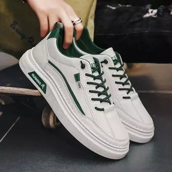 Men s summer foot cover lazy shoes leather surface low-top fashion casual board shoes outdoor flat white shoes 39