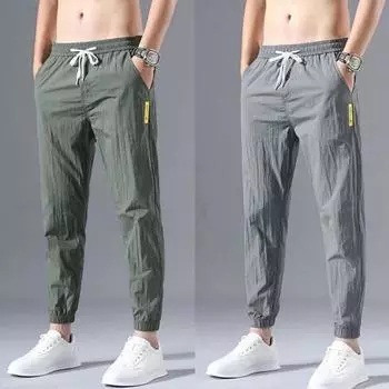 Men s Summer Ice Silk Breathable Work Loose Ultra-thin Wear-resistant Dirty Construction Clothes M