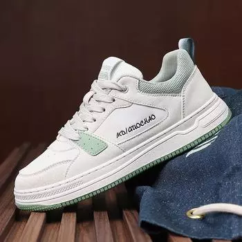 Men s summer new mesh breathable board shoes Guochao sports and leisure shoes niche design skateboard shoes student tide shoes 39