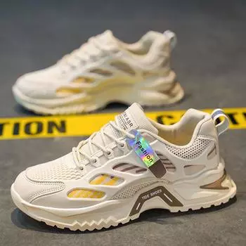 Men s summer new popular breathable versatile casual teen running dad shoes mesh light sports shoes men 39