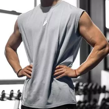 Men s Summer Round Neck Sleeveless T-shirt Pattern Slim fit Loose T-shirt Simple Casual Fashion Breathable T-shirt Gym Sports Sleeveless T-shirt S