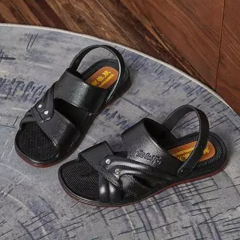 Men s Summer Sandals Luxury PVC Barefoot Shoes For Men Comfortable Beach Flat Trekking Walking Outdoor Fashion Sandals Footwear 39 чёрный