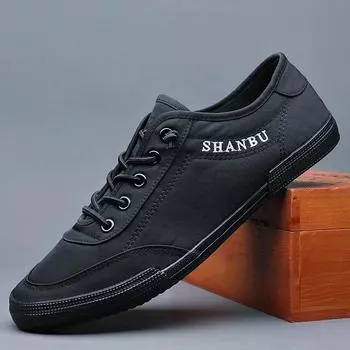 Мужские летние мягкие и удобные парусиновые туфли. Дышащие легкие туфли из стираной ткани. 46 белый