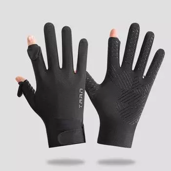 Men s Summer Sun Protection Cycling Gloves for Lightweight UV Rays and High Elastic Ice Silk Outdoor Driving and Fast Drying One size