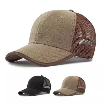 Мужская солнцезащитная кепка-сетка для отдыха на природе, бейсболка для весны и лета, кепка с солнцезащитным козырьком, кепка для рыбалки, козырек чёрный
