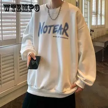 Men S Sweater Autumn New Fashion Casual Top Men S Loose Round Neck Long Sleeve Spring And Autumn Clothes M белый