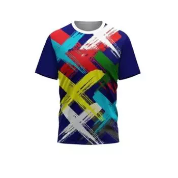 Мужская футболка с геометрическим и узорчатым рисунком. Модная и красивая спортивная и удобная рубашка для мужчин. M