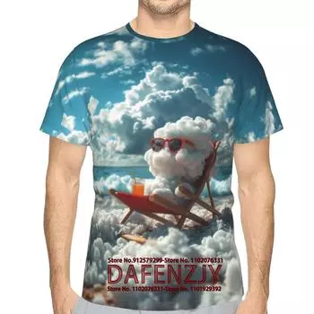 Men s T-Shirts Fashion 3D Print Tops Short Sleeve Casual Summer T Shirt Male Funny Clothes O-Neck Loose Oversized Shirt S синий