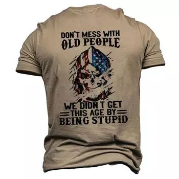 Men s T-shirts Summer Loose Casual Fashionable Round Neck 3D Printed Short Sleeved T-shirt Top M