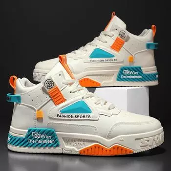 Мужские повседневные туфли с толстой подошвой и высоким берцем, дышащие, всесезонные, с мягкой подошвой, удобные, для ходьбы на открытом воздухе, для студентов, для занятий спортом и сноубордом 39