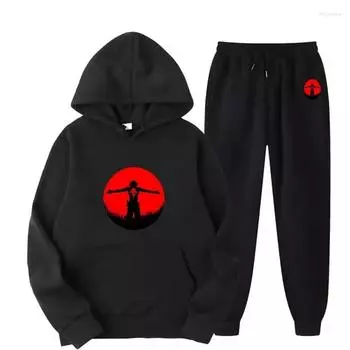 Men s Tracksuits Hoodie Sets 2-piece Hoodies Sweatpants Spring Autumn Anime Series Casual Men/women Fashion Printed Pure Cotton S