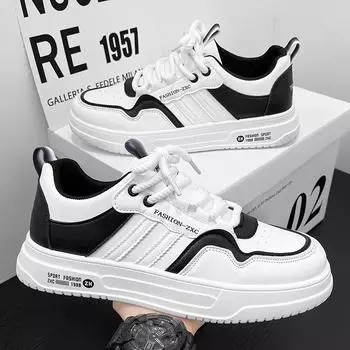 Men s Trend Casual Shoes Leather Shoes Sneakers Breathable Leisure Male Sneakers Non-slip Footwear Men Shoes tenis para hombre 39 синий