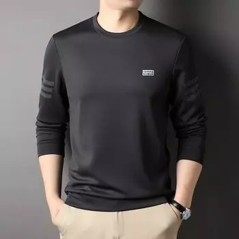 Мужские модные осенние мужские повседневные толстовки с круглым вырезом и свободным низом, молодежная модная принтованная мужская одежда M