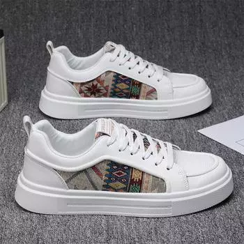 Men s trendy board shoes can be worn in all seasons. New breathable, casual, fashionable, comfortable and versatile daily color matching platform men 39