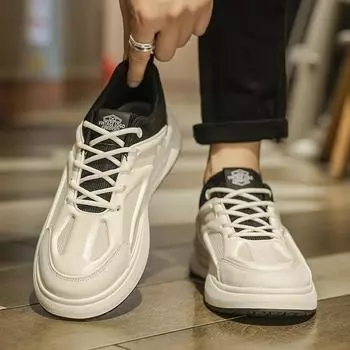 Men s trendy shoes New thick-soled invisible inner height-increasing men s shoes Soft-soled mesh breathable trendy dad casual sports shoes 39