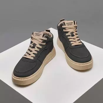 Men s Trendy Skateboarding Shoes Fashionable Black Casual Sports Shoes Outdoor Lace Up Flat Sports Training Shoes Walking Boots 39 хаки