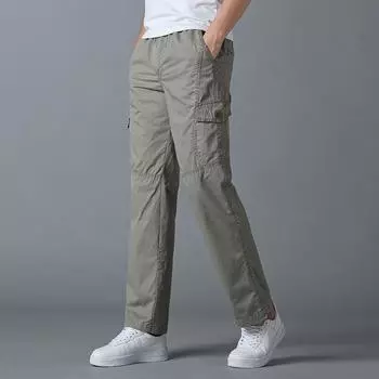 Men s Twill Cargo Utility Trousers M чёрный
