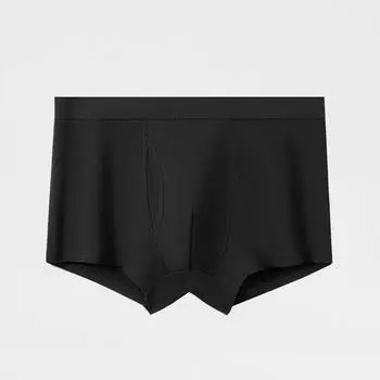 Men s Underwear Solid Color Elastic Large Size Mid Waist Flat Corner Shorts Comfortable Men s Four Corner Shorts L