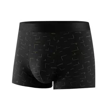 Men s Underwear Solid Color Printed Flat Corner Pants Youth Men s Four Corner Pants Skin Friendly Underwear XL